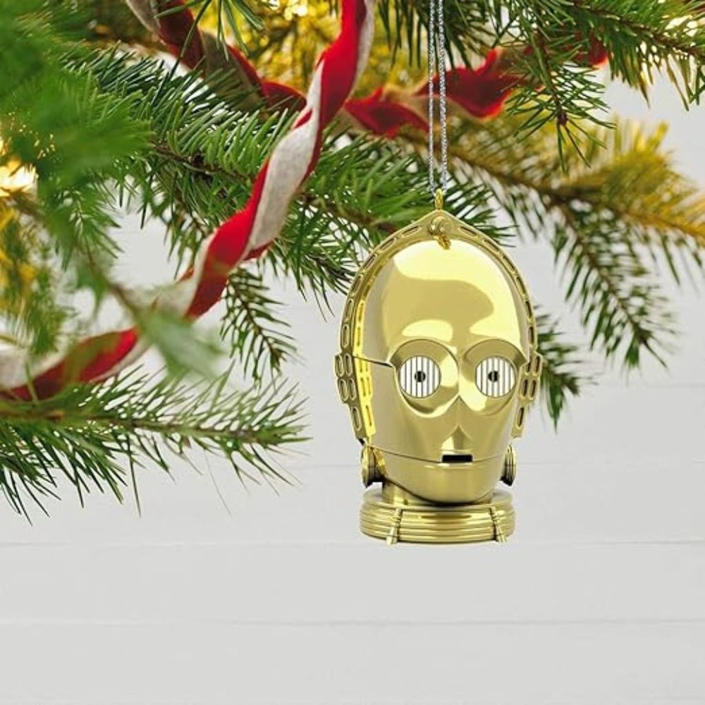 New In Box Hallmark Keepsakes Star Wars C3PO Gold Christmas Ornament